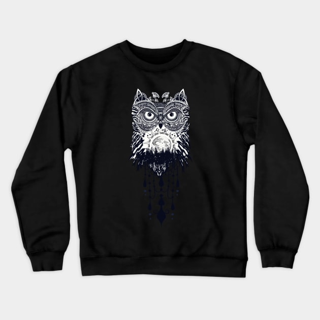 The celtic owl with rocks and trees Crewneck Sweatshirt by Nicky2342